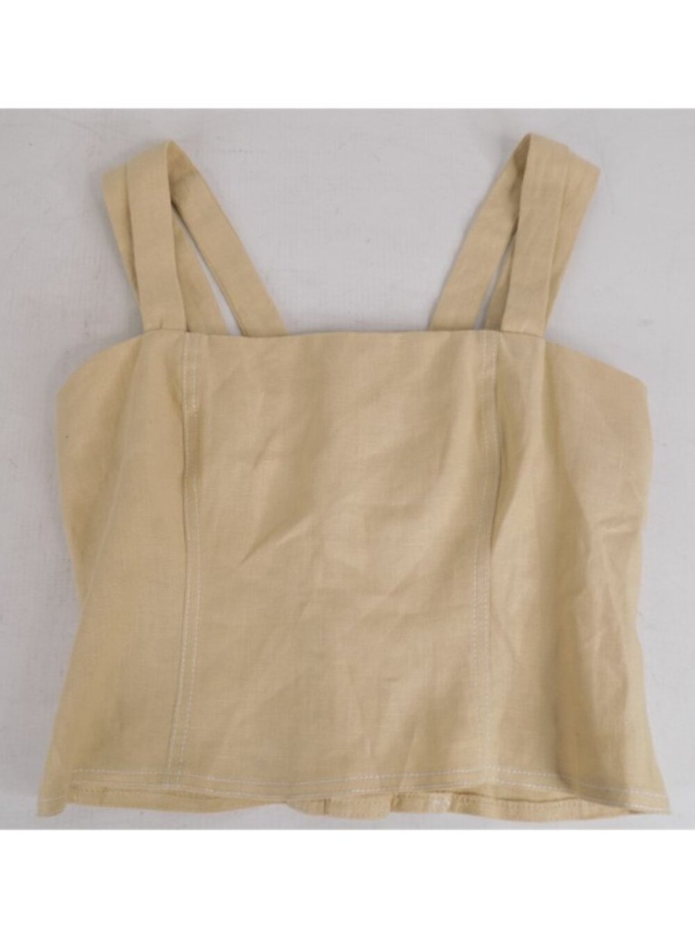 Nicholas DESIGNER NWT Champagne LINEN BUTTON BACK Bustier, Size 4 or 6 (READ)